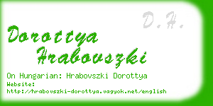 dorottya hrabovszki business card